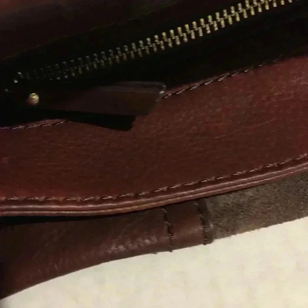 B. Makowsky Brown suede/ leather hobo bag